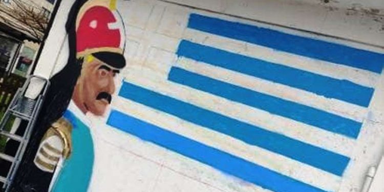 O Κολοκοτρώνης graffiti στην Ηγουμενίτσα