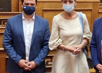 H ομιλία του Μ. Κάτση στη συνεδρίαση της Βουλής παρουσία της Margrethe Vestager