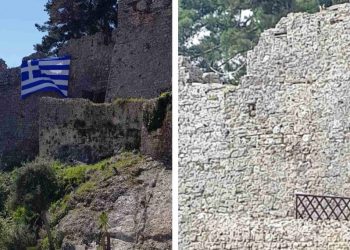 Κατέστρεψαν την ελληνική σημαία στο Κάστρο της Πάργας