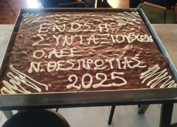 ΕΝΩΣΗ ΣΥΝΤΑΞΙΟΥΧΩΝ ΟΑΕΕ&nbsp; ΝΟΜΟΥ ΘΕΣΠΡΩΤΙΑΣ: Έκοψαν βασιλόπιτα στην Παραμυθιά