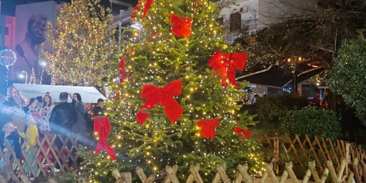 ΔΗΜΟΣ ΗΓΟΥΜΕΝΙΤΣΑΣ: Φωταγώγησε το χριστουγεννιάτικο δέντρο